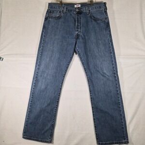 Levi's 501 Jeans Mens 36x32 Button Fly Medium Wash 100% Cotton Straight Leg